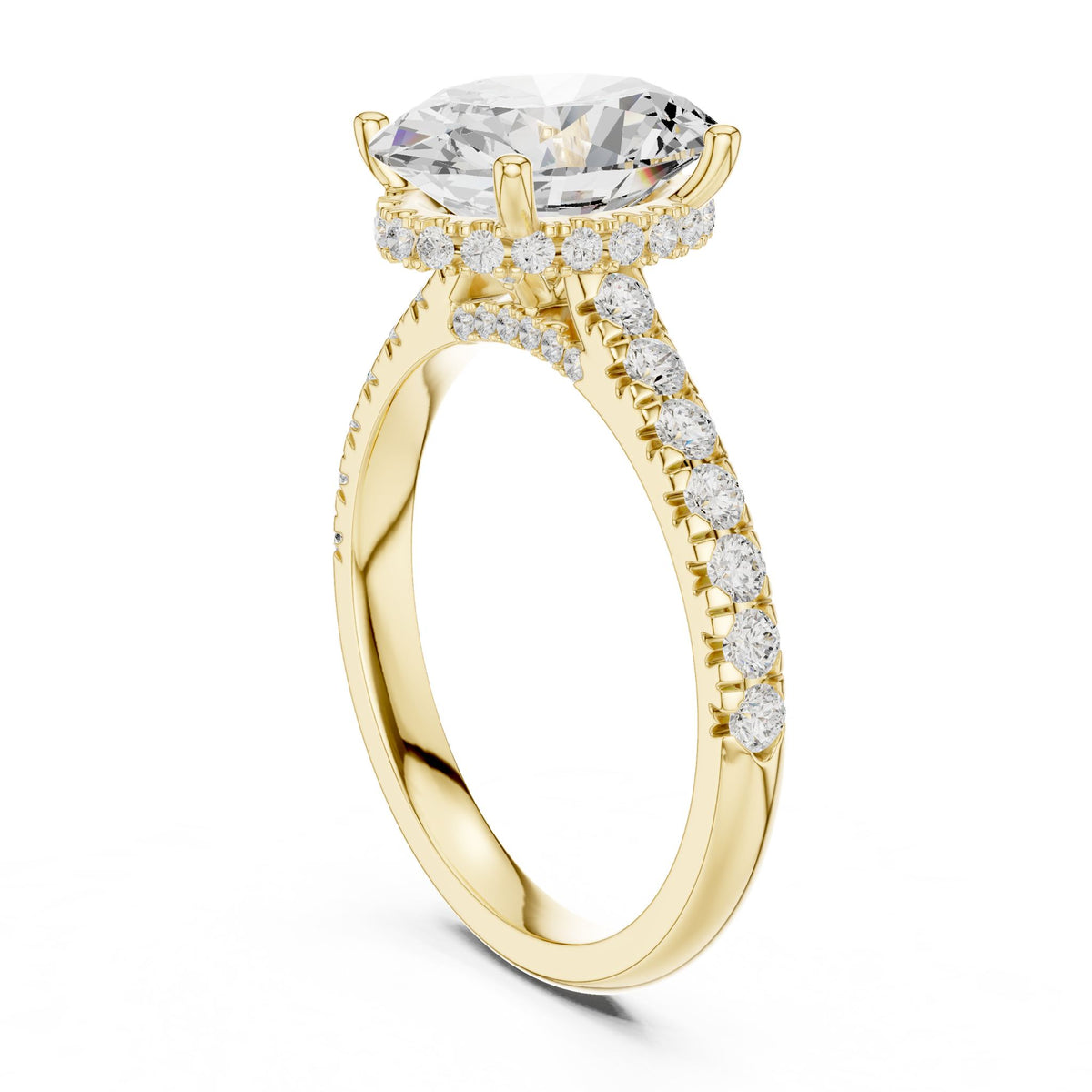 Oval Halo Lab Grown Diamond Engagement Ring