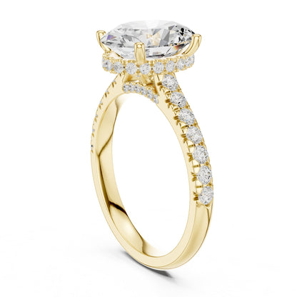 Oval Halo Lab Grown Diamond Engagement Ring