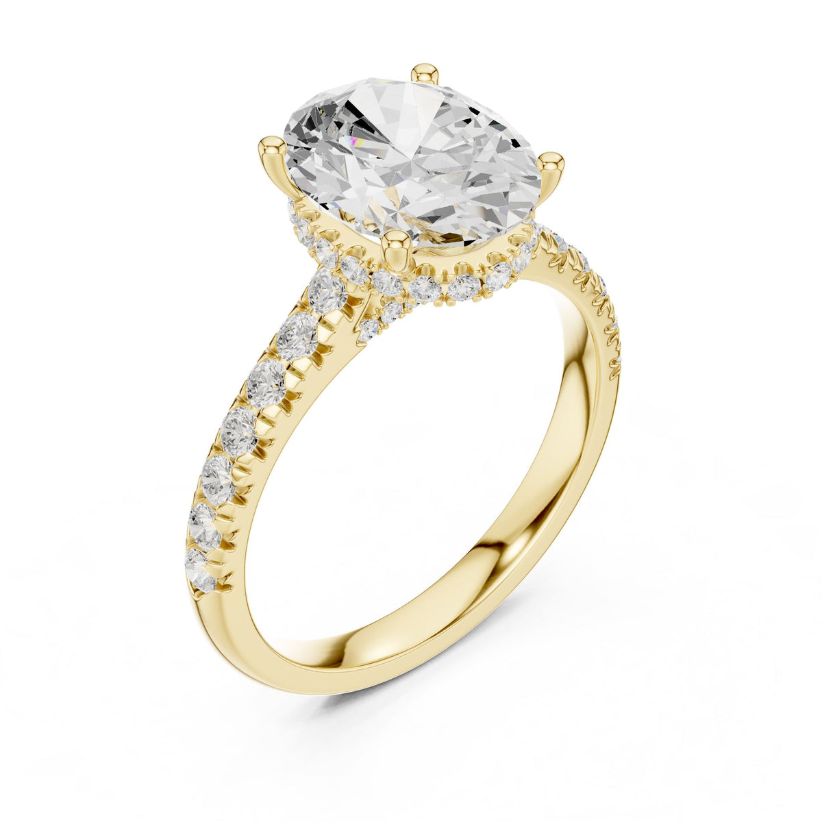 Oval Halo Lab Grown Diamond Engagement Ring