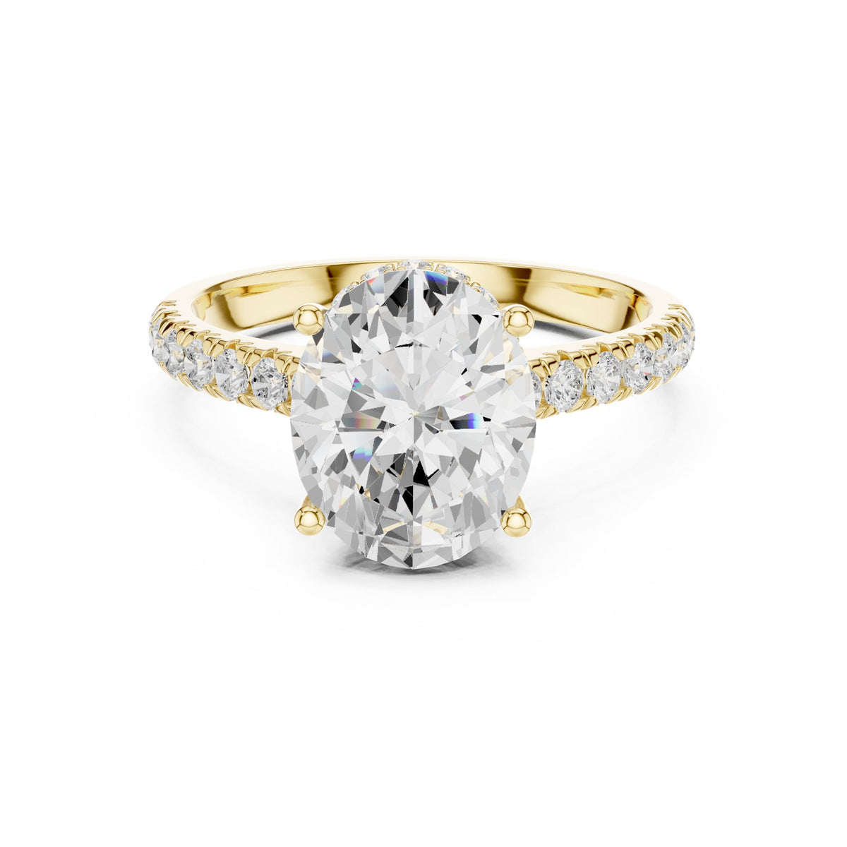 Oval Halo Lab Grown Diamond Engagement Ring