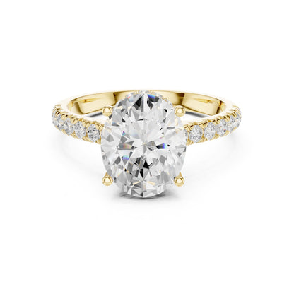 Oval Halo Lab Grown Diamond Engagement Ring