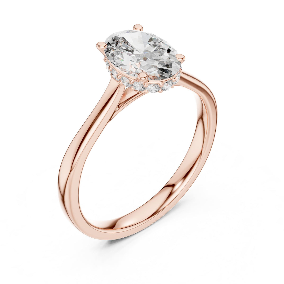Oval Halo Lab Grown Diamond Engagement Ring