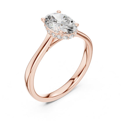 Oval Halo Lab Grown Diamond Engagement Ring