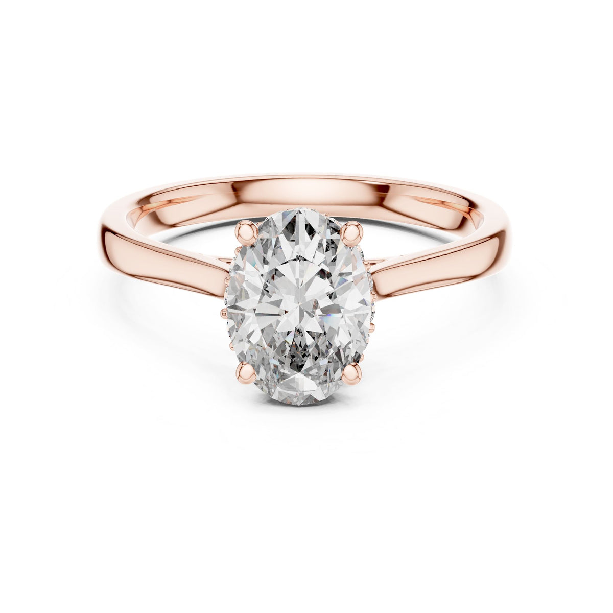 Oval Halo Lab Grown Diamond Engagement Ring