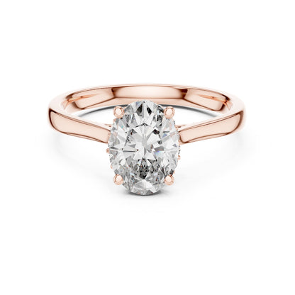 Oval Halo Lab Grown Diamond Engagement Ring