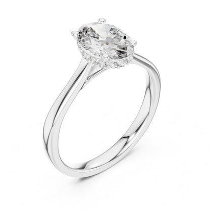 Oval Halo Lab Grown Diamond Engagement Ring
