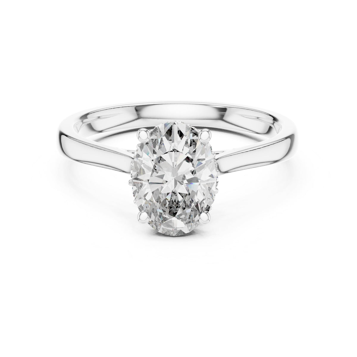 Oval Halo Lab Grown Diamond Engagement Ring