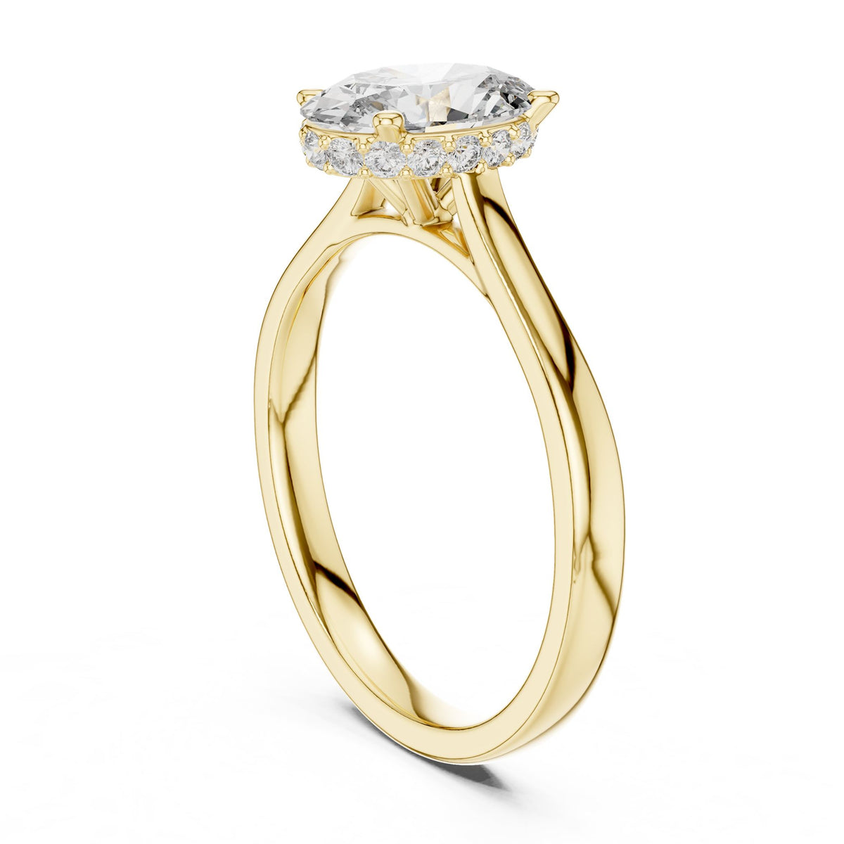Oval Halo Lab Grown Diamond Engagement Ring