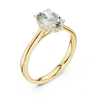 Oval Halo Lab Grown Diamond Engagement Ring