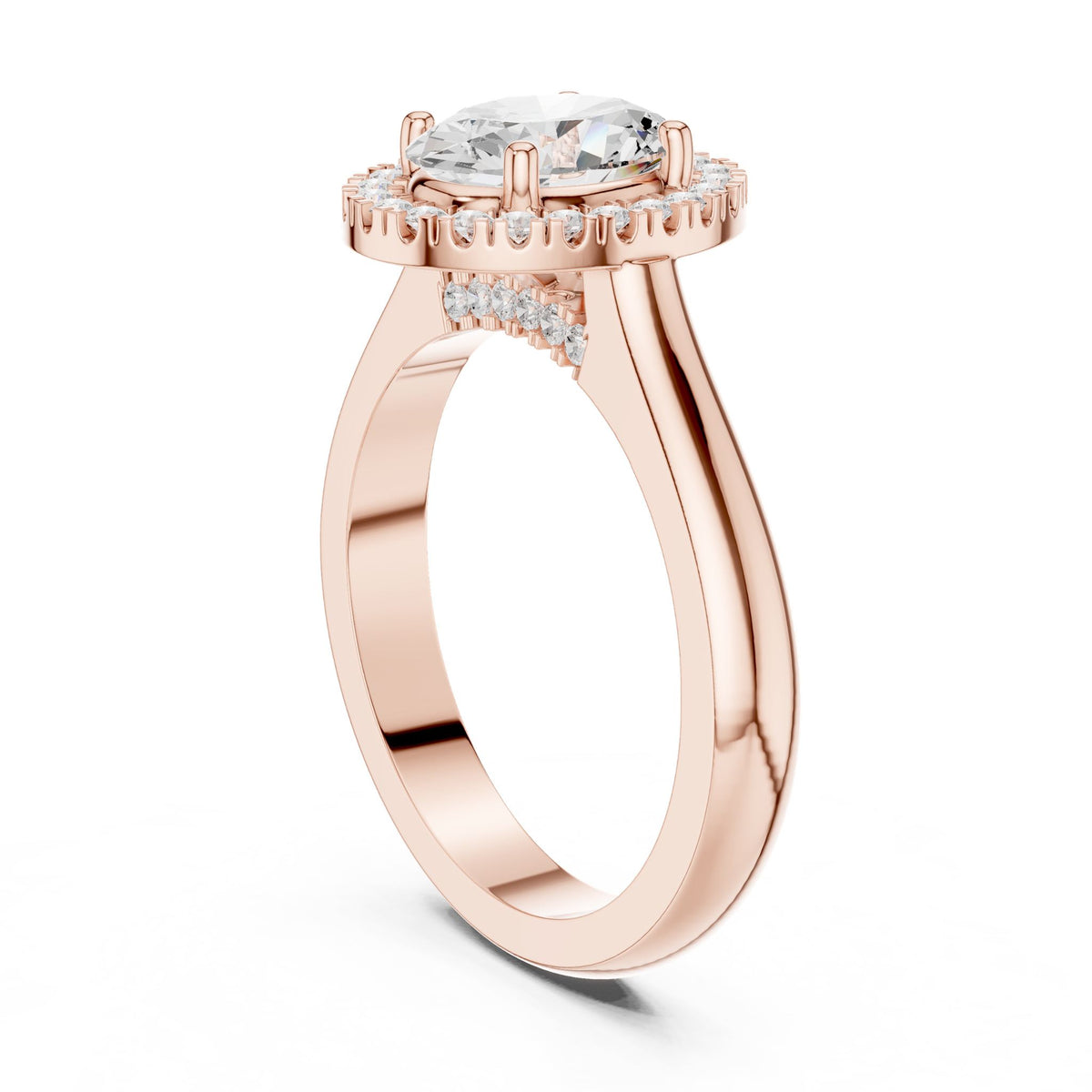 Oval Halo Lab Grown Diamond Engagement Ring
