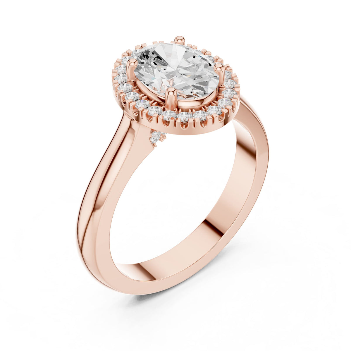 Oval Halo Lab Grown Diamond Engagement Ring