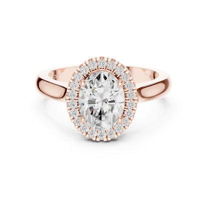 Oval Halo Lab Grown Diamond Engagement Ring