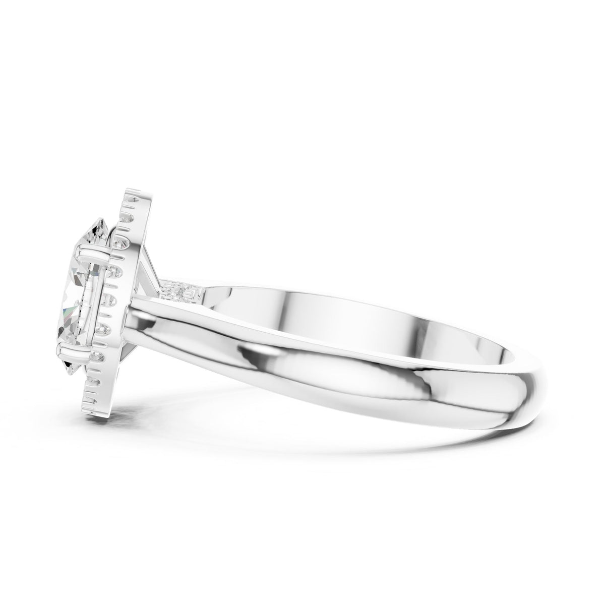 Oval Halo Lab Grown Diamond Engagement Ring