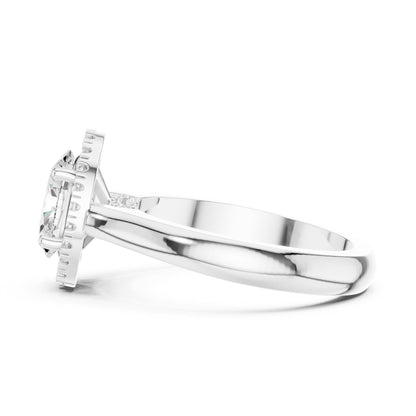 Oval Halo Lab Grown Diamond Engagement Ring