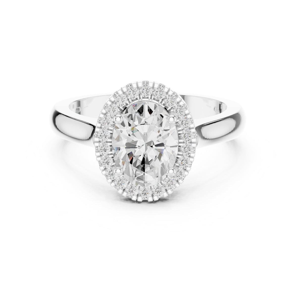 Oval Halo Lab Grown Diamond Engagement Ring