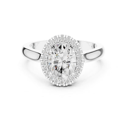 Oval Halo Lab Grown Diamond Engagement Ring