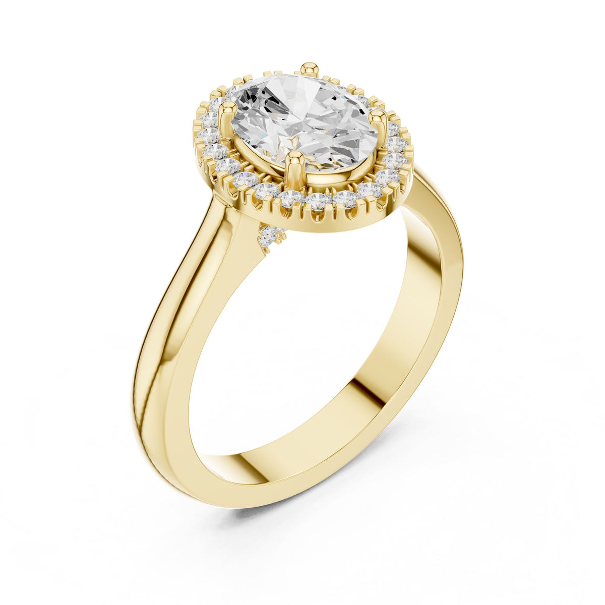Oval Halo Lab Grown Diamond Engagement Ring