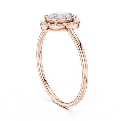 Oval Halo Lab Grown Diamond Engagement Ring