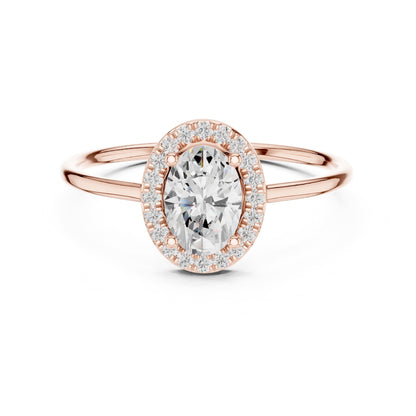 Oval Halo Lab Grown Diamond Engagement Ring