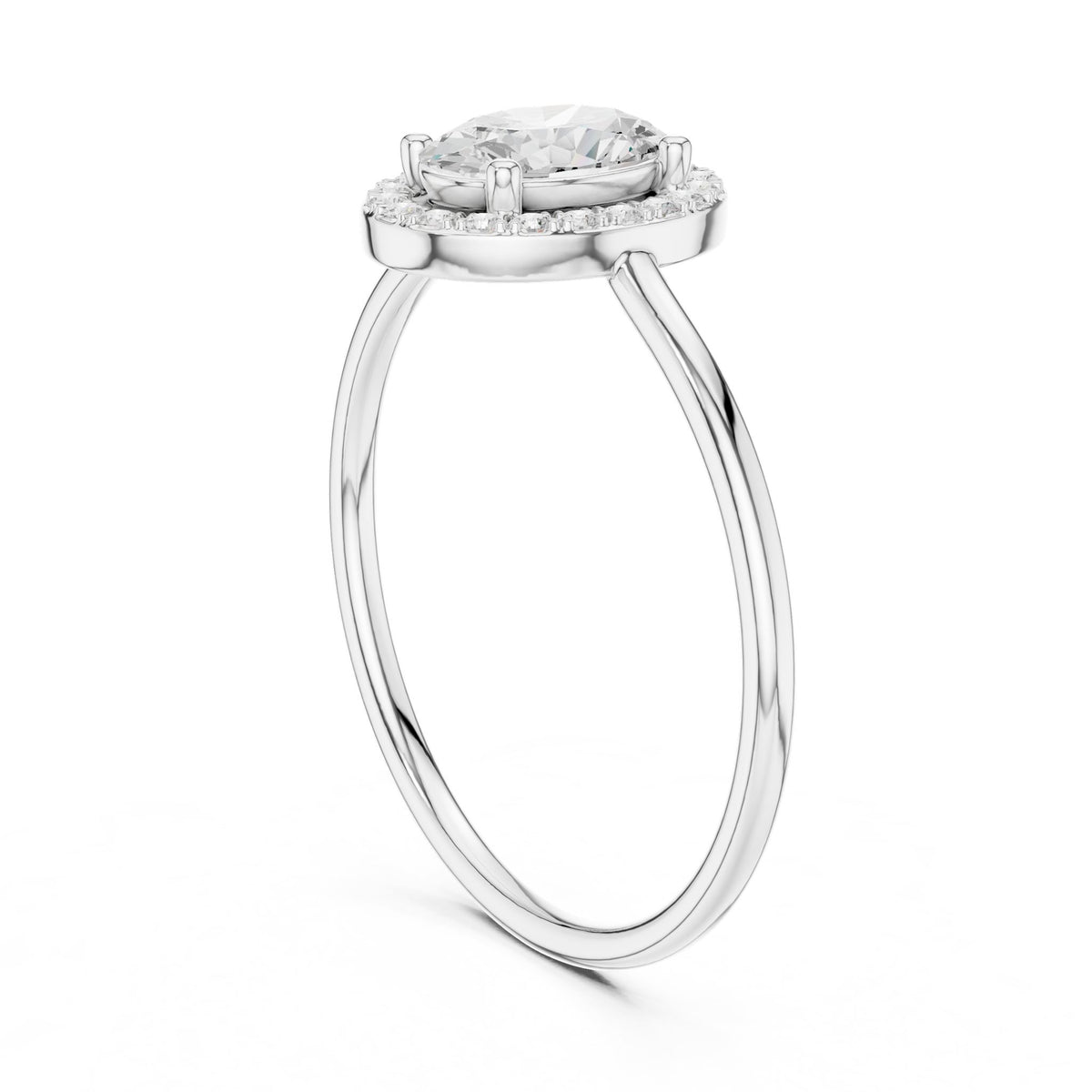 Oval Halo Lab Grown Diamond Engagement Ring