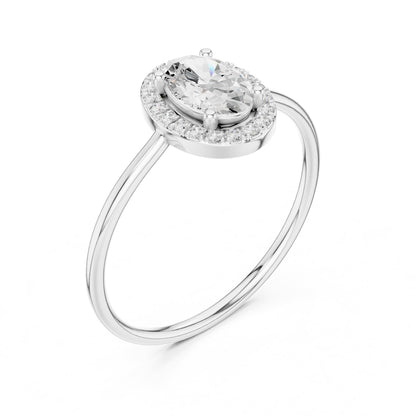 Oval Halo Lab Grown Diamond Engagement Ring