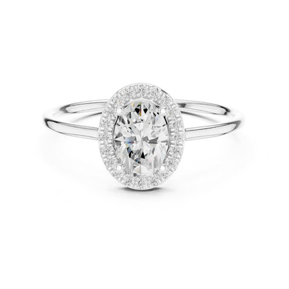 Oval Halo Lab Grown Diamond Engagement Ring