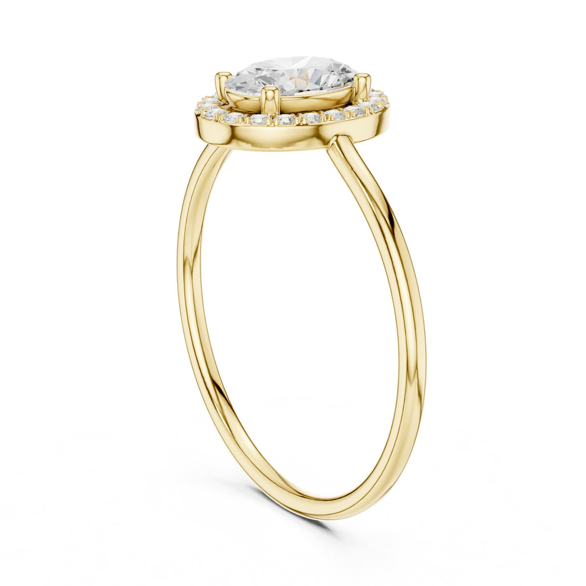 Oval Halo Lab Grown Diamond Engagement Ring