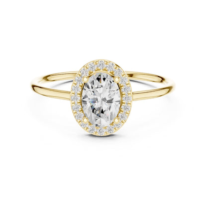 Oval Halo Lab Grown Diamond Engagement Ring