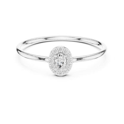 Oval Halo Lab Grown Diamond Engagement Ring