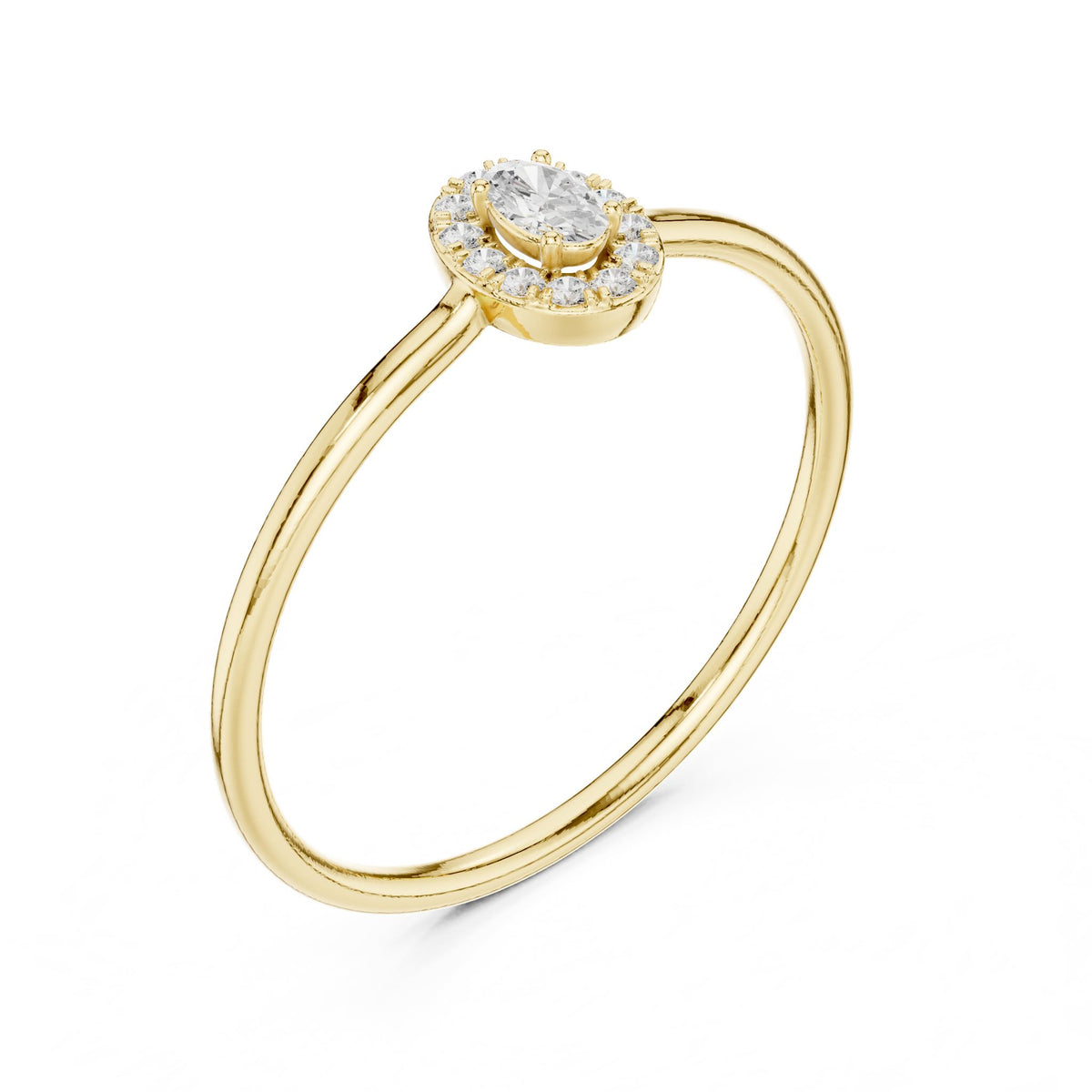 Oval Halo Lab Grown Diamond Engagement Ring
