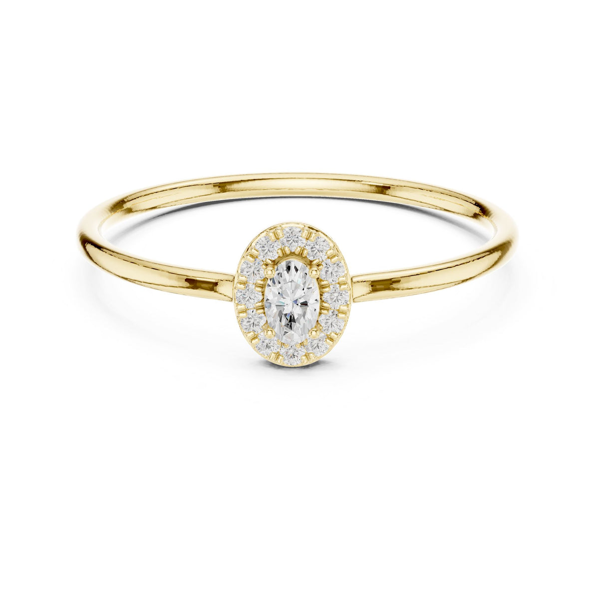 Oval Halo Lab Grown Diamond Engagement Ring