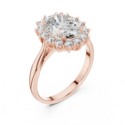Oval Halo Lab Grown Diamond Engagement Ring