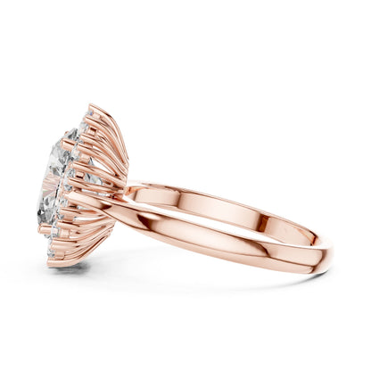 Oval Halo Lab Grown Diamond Engagement Ring
