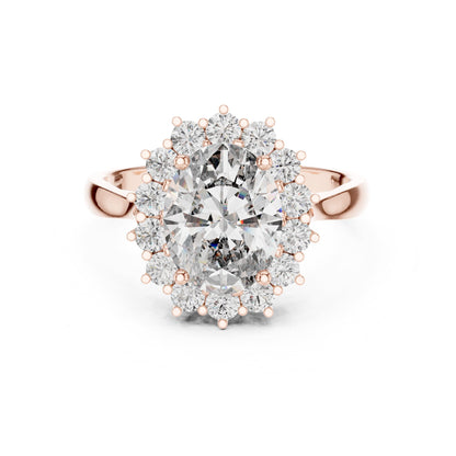 Oval Halo Lab Grown Diamond Engagement Ring
