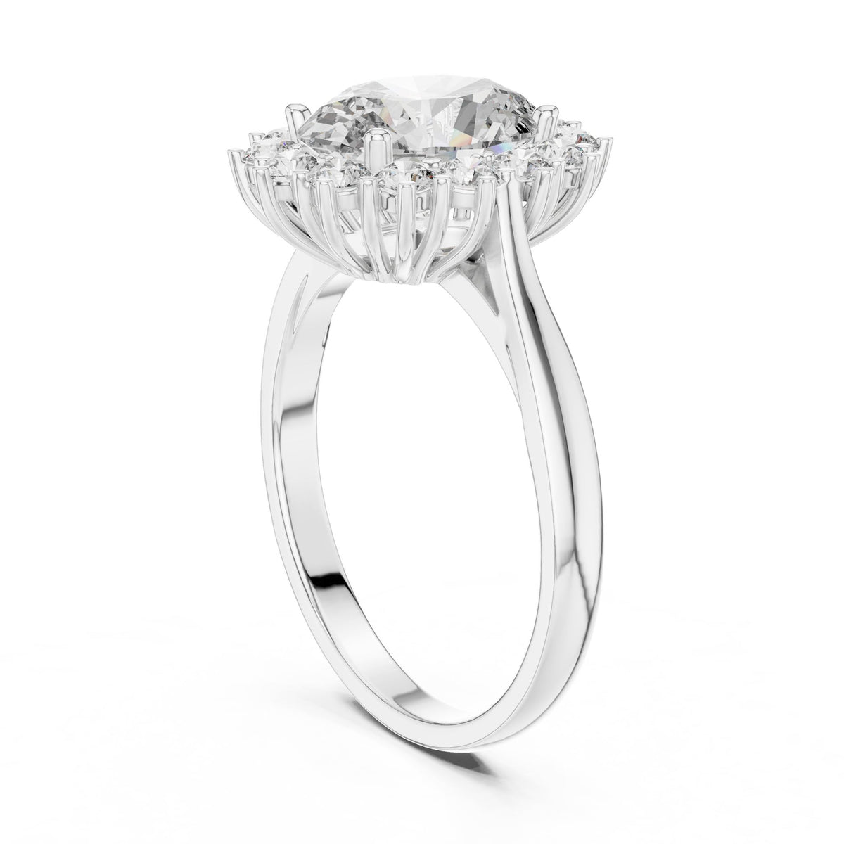 Oval Halo Lab Grown Diamond Engagement Ring