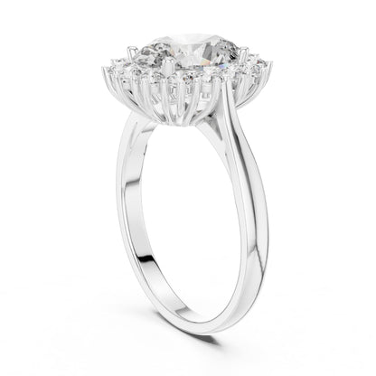 Oval Halo Lab Grown Diamond Engagement Ring