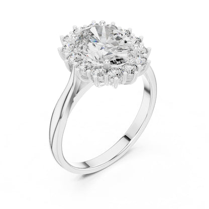 Oval Halo Lab Grown Diamond Engagement Ring
