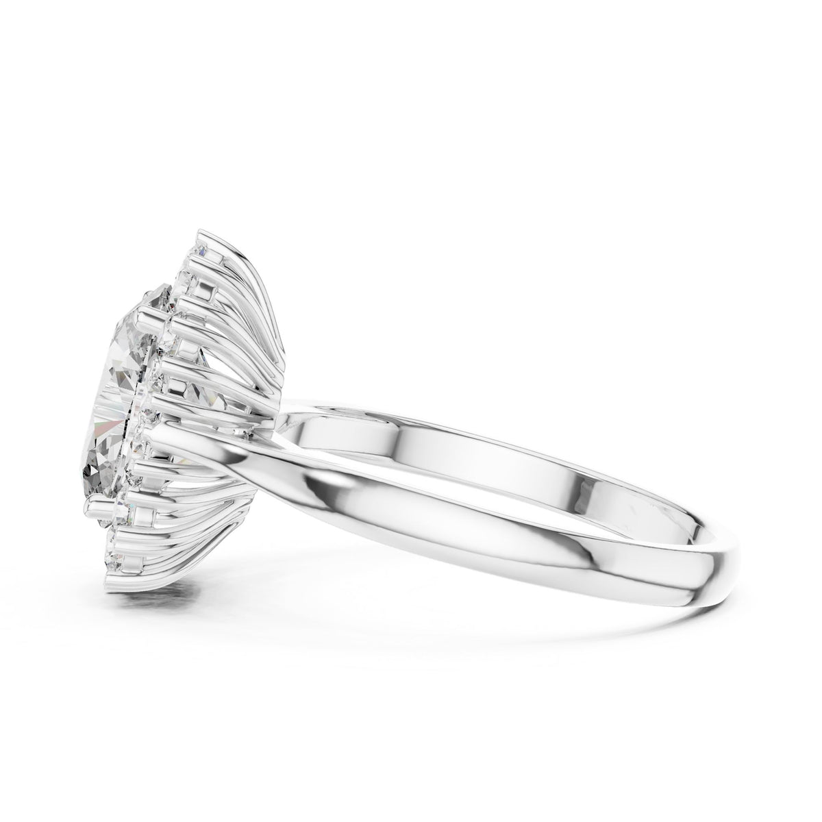 Oval Halo Lab Grown Diamond Engagement Ring
