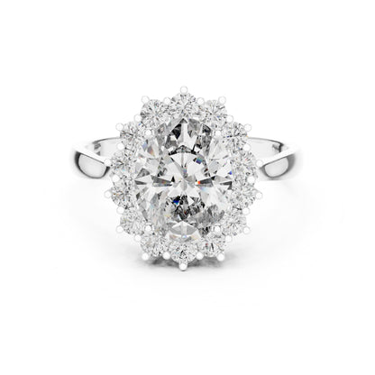 Oval Halo Lab Grown Diamond Engagement Ring