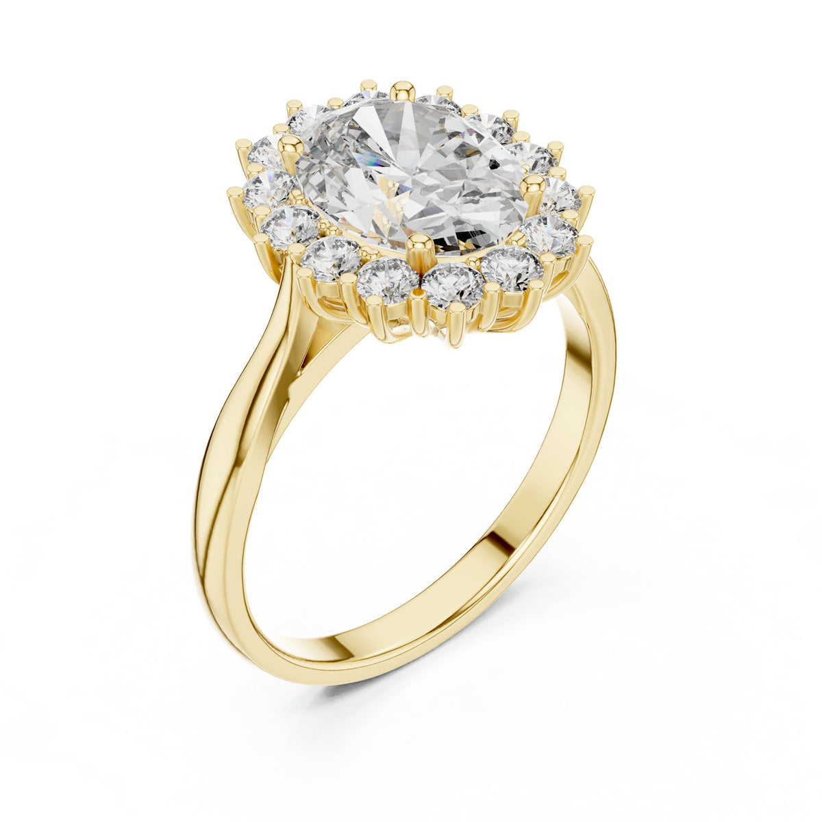 Oval Halo Lab Grown Diamond Engagement Ring