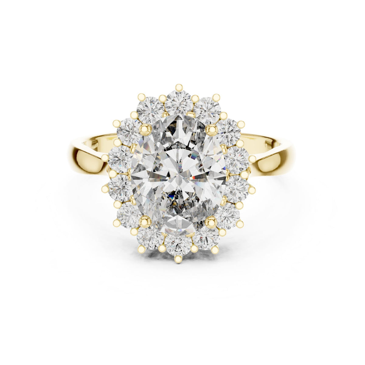 Oval Halo Lab Grown Diamond Engagement Ring