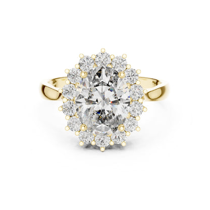Oval Halo Lab Grown Diamond Engagement Ring