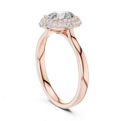Oval Halo Lab Grown Diamond Engagement Ring