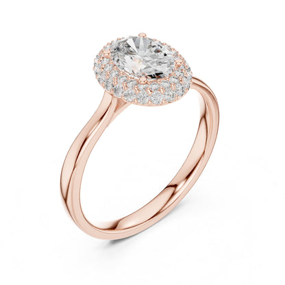 Oval Halo Lab Grown Diamond Engagement Ring