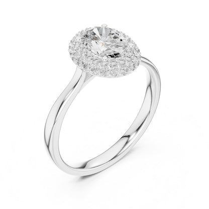 Oval Halo Lab Grown Diamond Engagement Ring