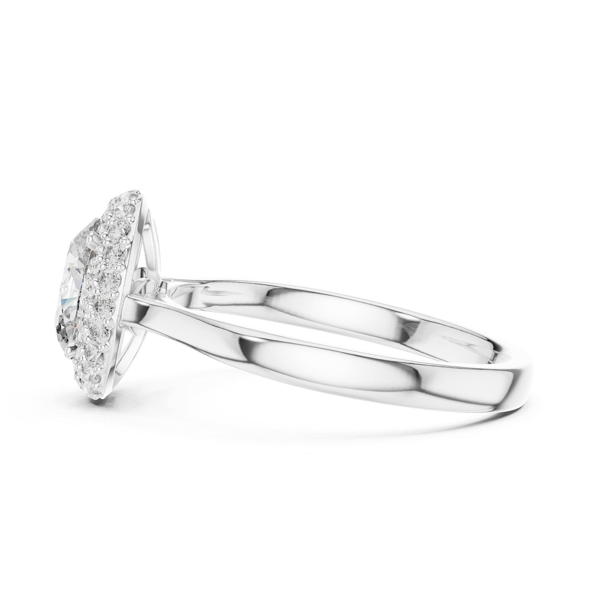 Oval Halo Lab Grown Diamond Engagement Ring