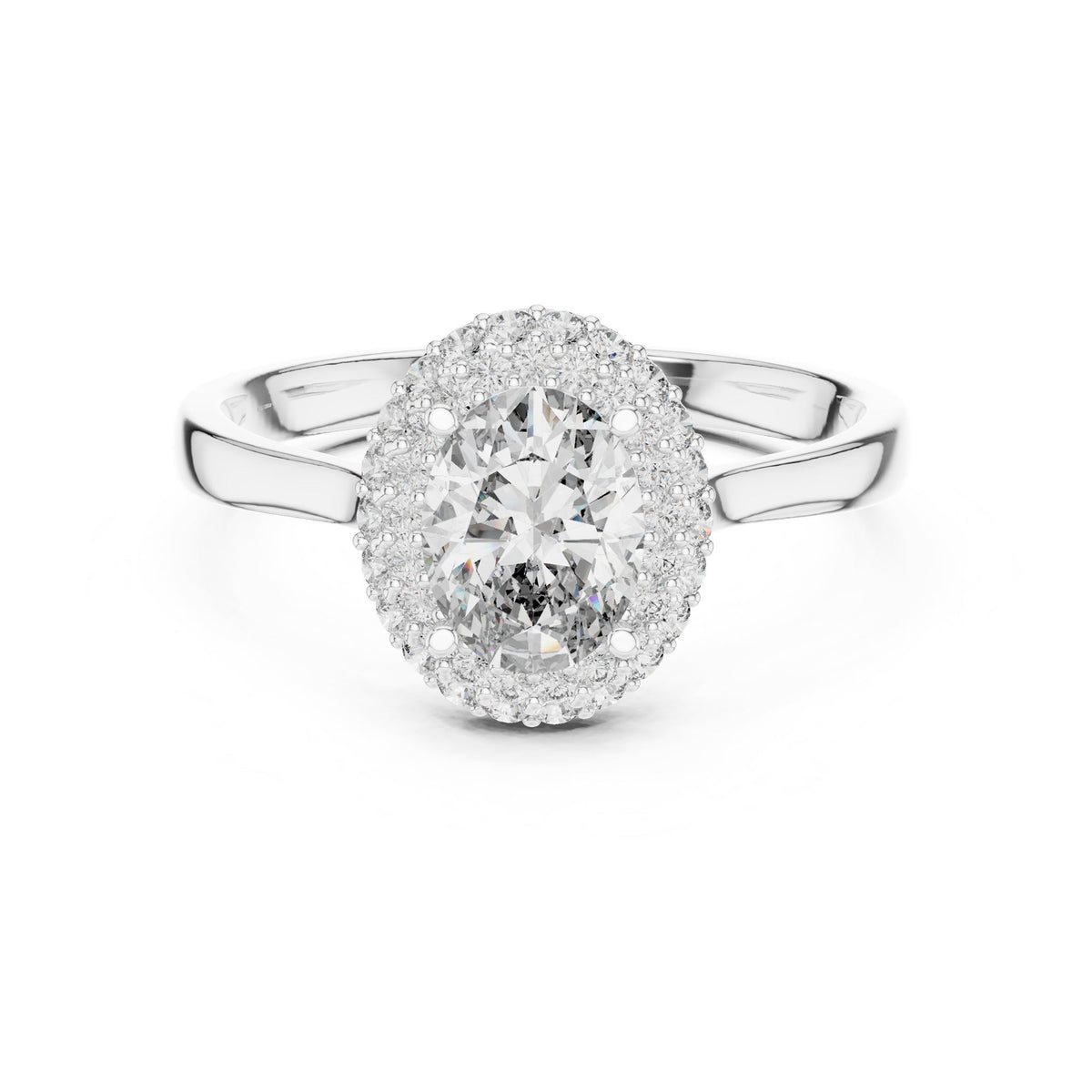 Oval Halo Lab Grown Diamond Engagement Ring