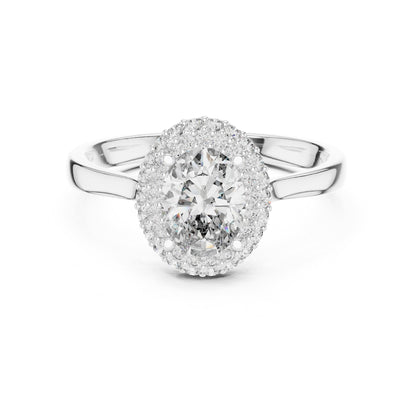 Oval Halo Lab Grown Diamond Engagement Ring