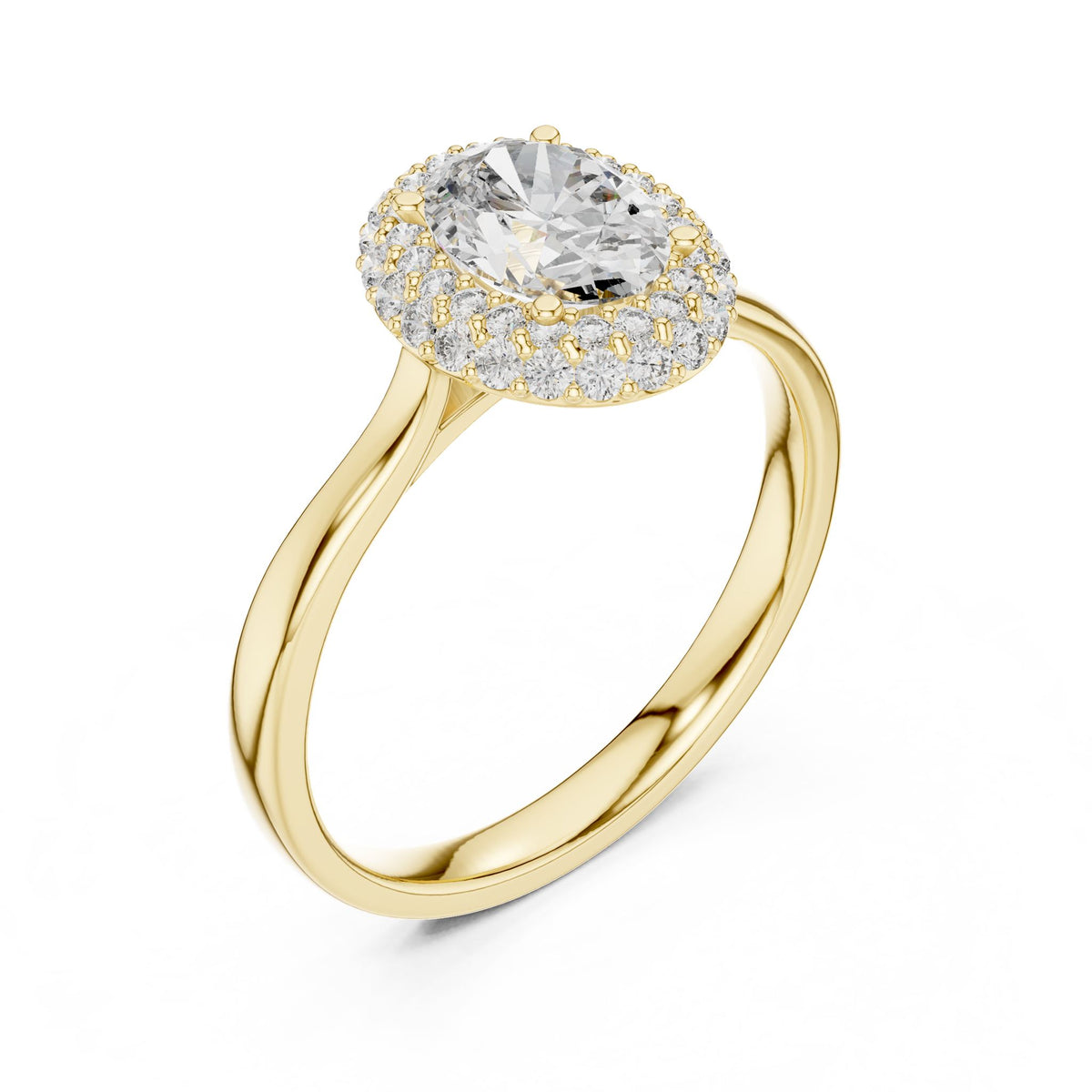 Oval Halo Lab Grown Diamond Engagement Ring