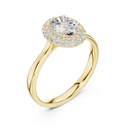 Oval Halo Lab Grown Diamond Engagement Ring